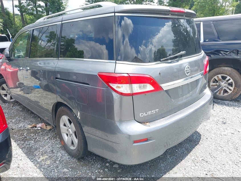 Vin: jn8ae2kp8h9165303, lot: 46116531, nissan quest sv 20173