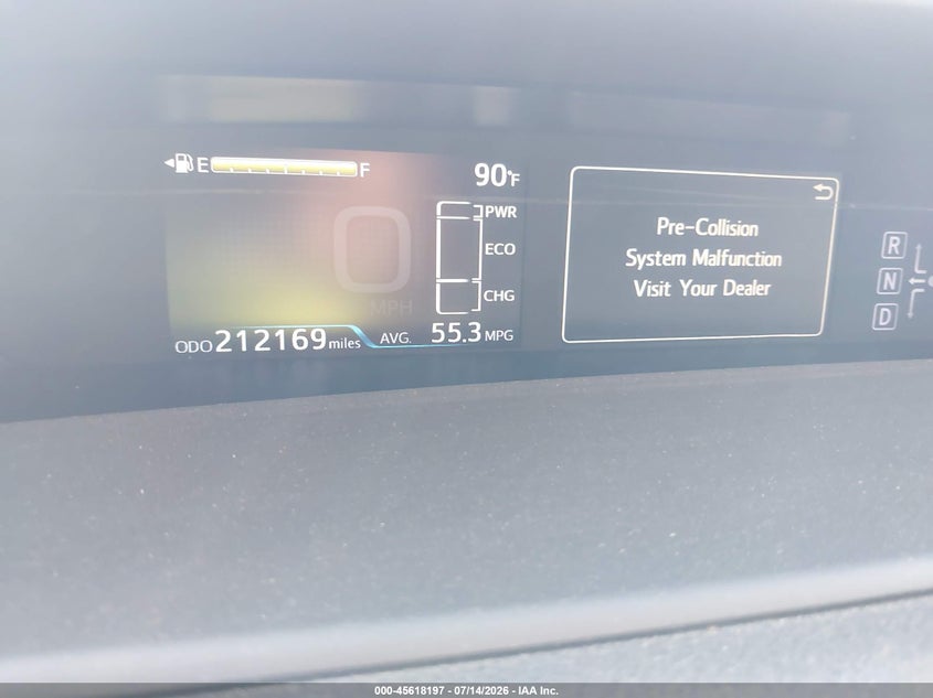 2018 TOYOTA PRIUS auction photo 7