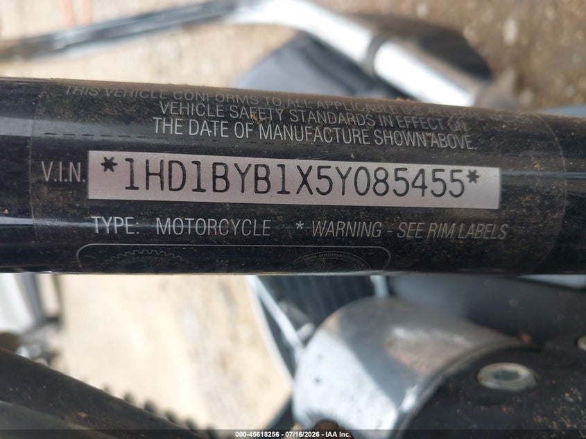 2005 Harley-Davidson Flstsi VIN: 1HD1BYB1X5Y085455 Lot: 45618256