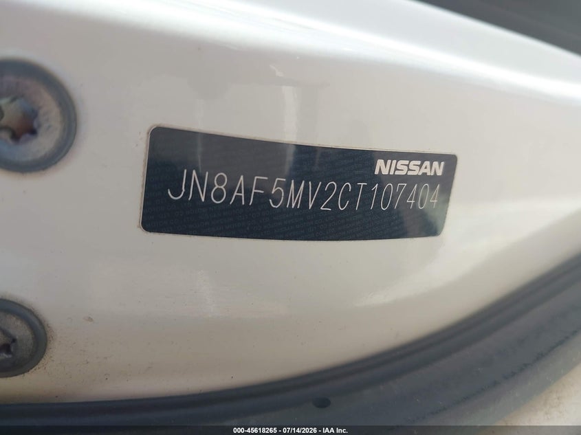 2012 Nissan Juke Sl VIN: JN8AF5MV2CT107404 Lot: 45618265