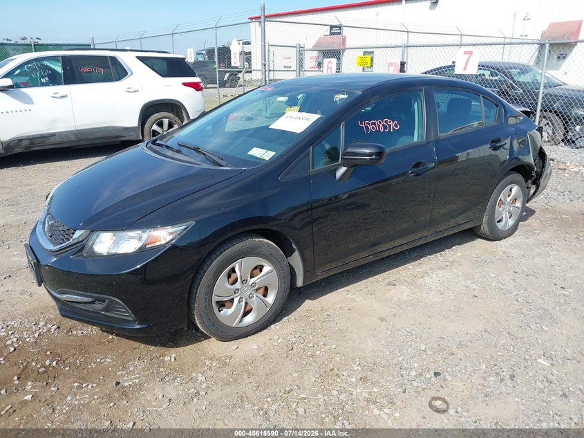 2015 Honda Civic, Удар сзади, IAAI, VIN 19XFB2E56FE109356 — фото 2