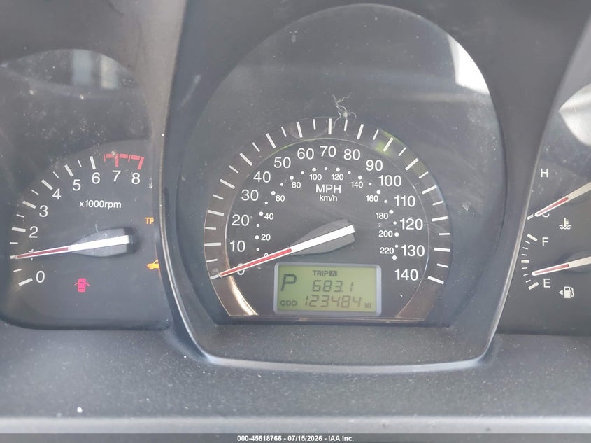 2008 Kia Spectra Ex VIN: KNAFE122485526000 Lot: 45618766