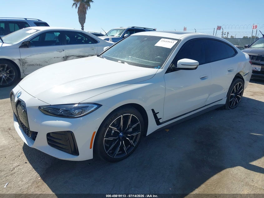 Vin: wby43aw03rfs87705, lot: 46117563, bmw i4 gran coupe edrive35 20242