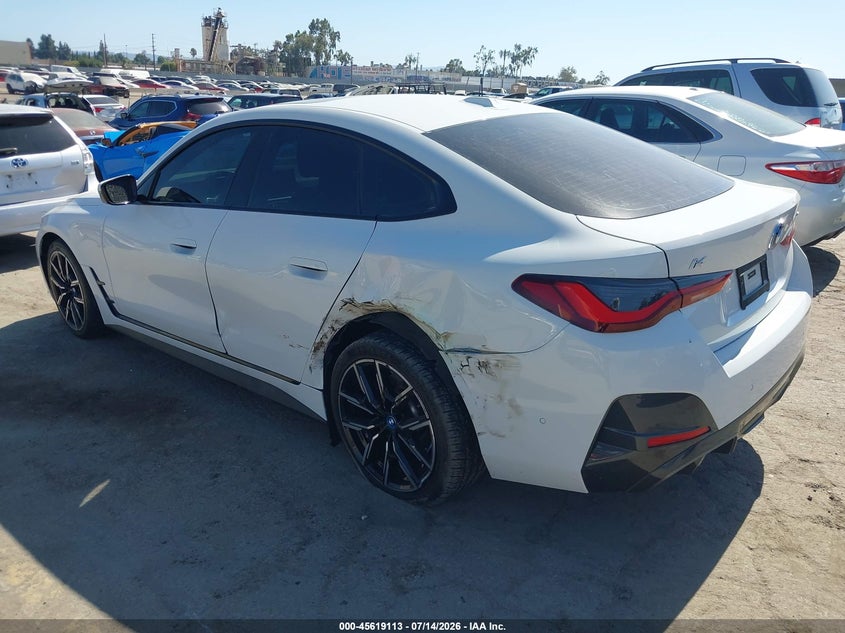 Vin: wby43aw03rfs87705, lot: 46117563, bmw i4 gran coupe edrive35 20243