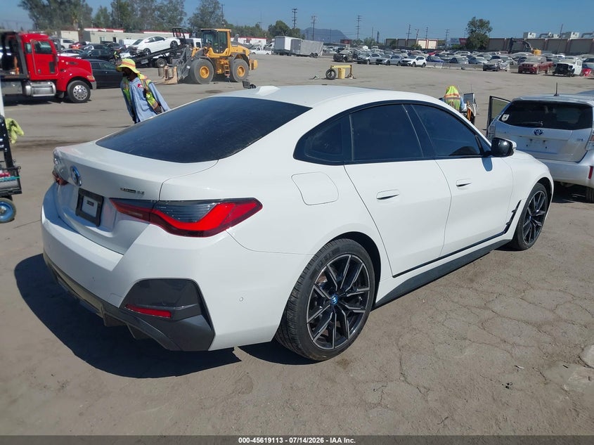 Vin: wby43aw03rfs87705, lot: 46117563, bmw i4 gran coupe edrive35 20244