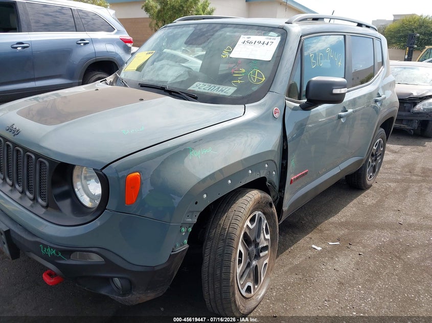 2015 Jeep Renegade Trailhawk VIN: ZACCJBCT7FPC08200 Lot: 45619447