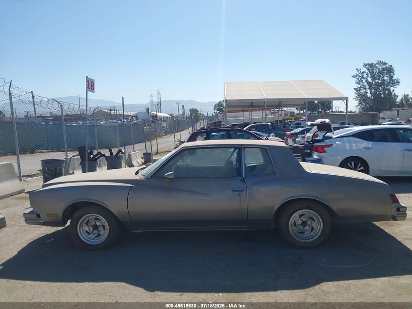 1980 Chevrolet Monte Carlo VIN: 1Z37AAR414726 Lot: 45619530