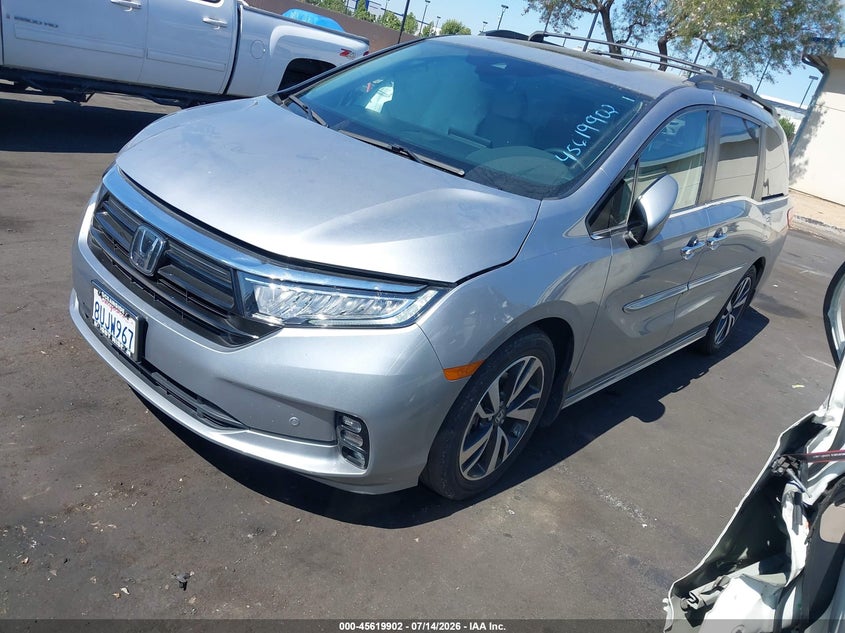 Vin: 5fnrl6h89mb000243, lot: 46118352, honda odyssey touring 20212