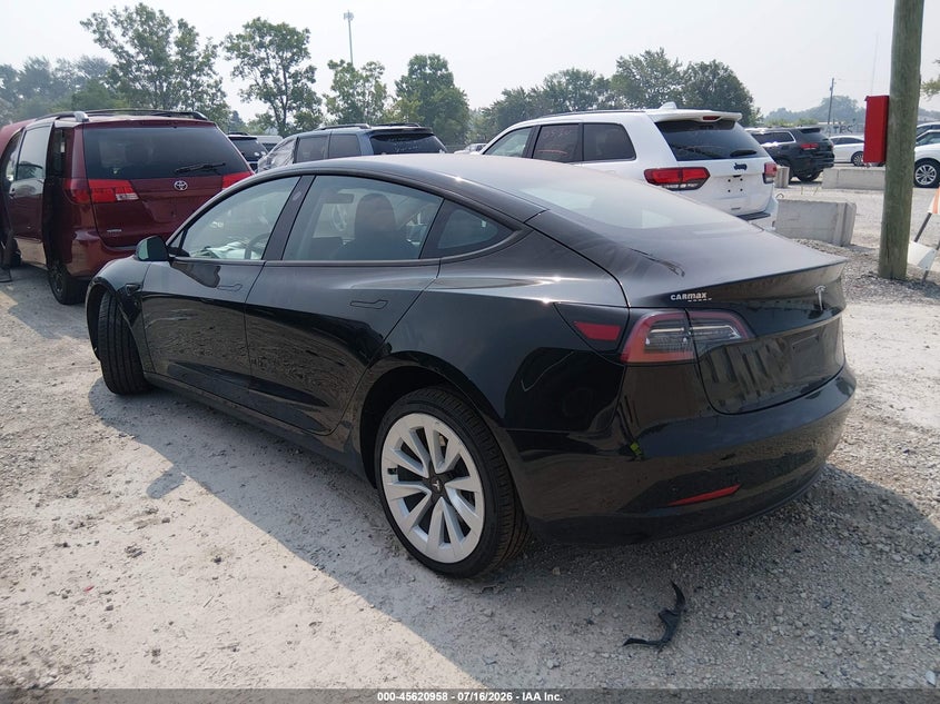 2022 TESLA MODEL 3 auction photo 3