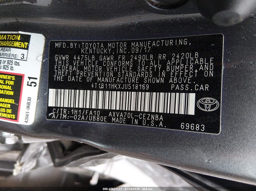 TOYOTA CAMRY - zdjęcie 9