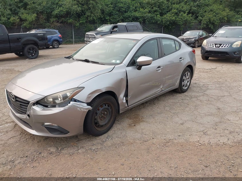 Vin: jm1bm1t74g1320535, lot: 46119652, mazda mazda3 i sport 20162