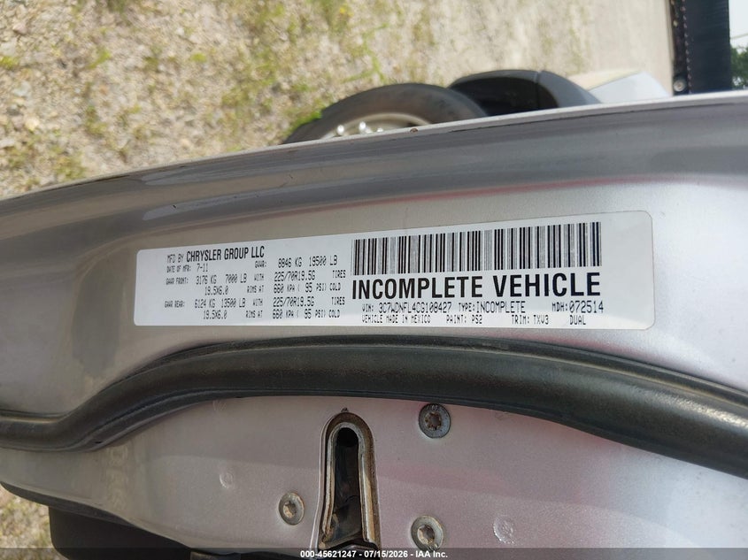 2012 RAM 5500 CHASSIS auction photo 8
