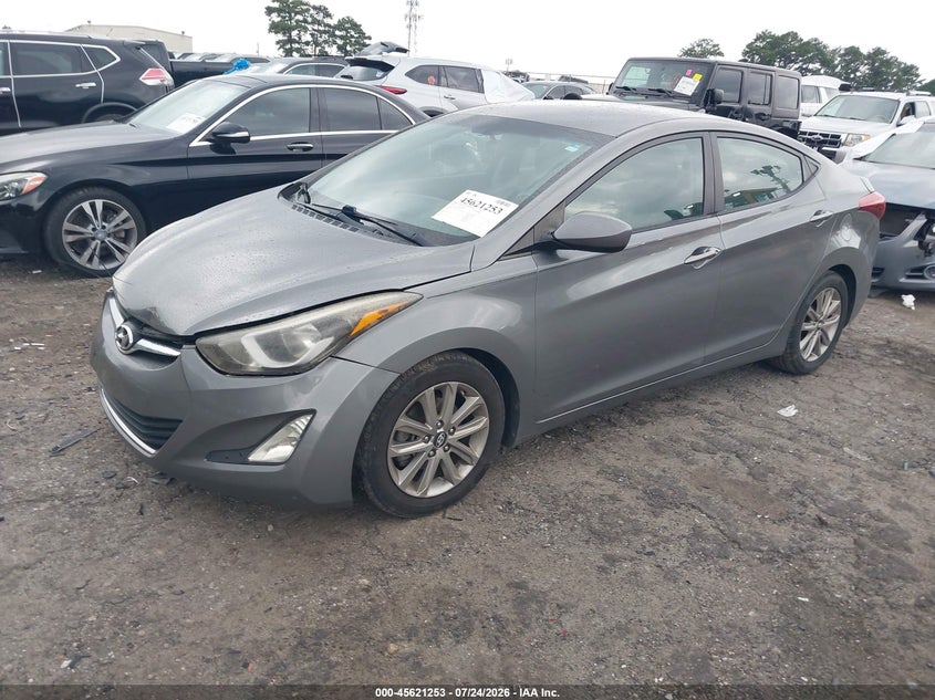 2014 Hyundai Elantra, Удар спереду, IAAI, VIN 5NPDH4AEXEH477833 — фото 2