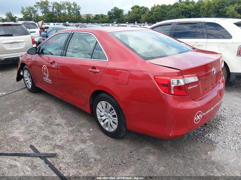 Vin: 4t1bf1fk2cu595531, lot: 46120114, toyota camry l 20123