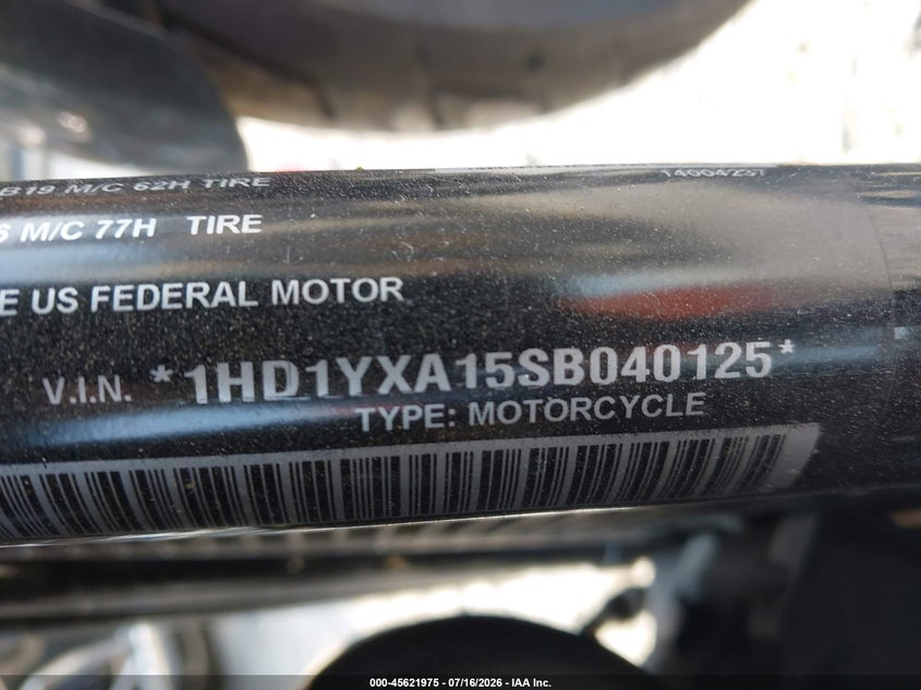 2025 Harley-Davidson Fxlrst VIN: 1HD1YXA15SB040125 Lot: 45621975