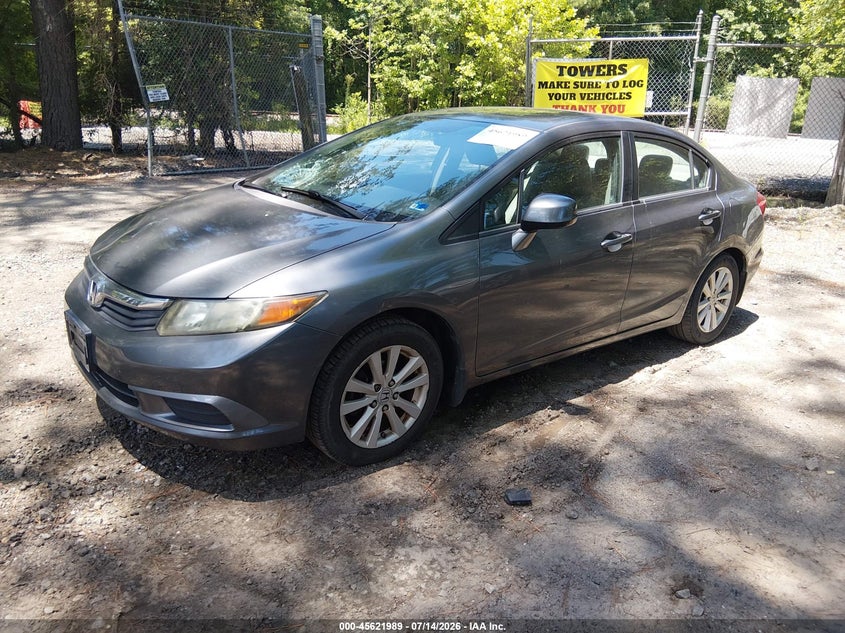 2012 Honda Civic, Front End, IAAI, VIN 19XFB2F90CE047871 — photo 2