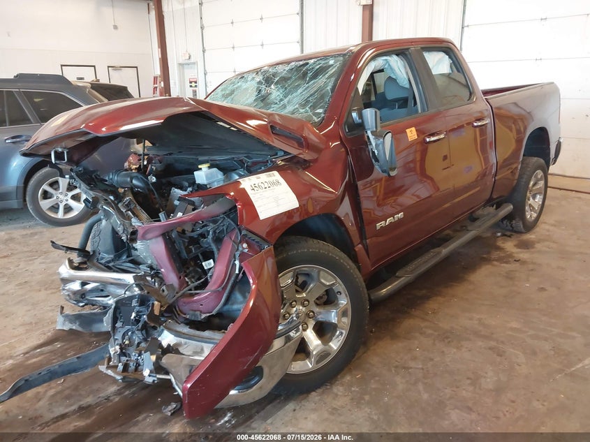Vin: 1c6rrebt3ln373338, lot: 46120534, ram 1500 big horn  4x2 6'4 box 20202