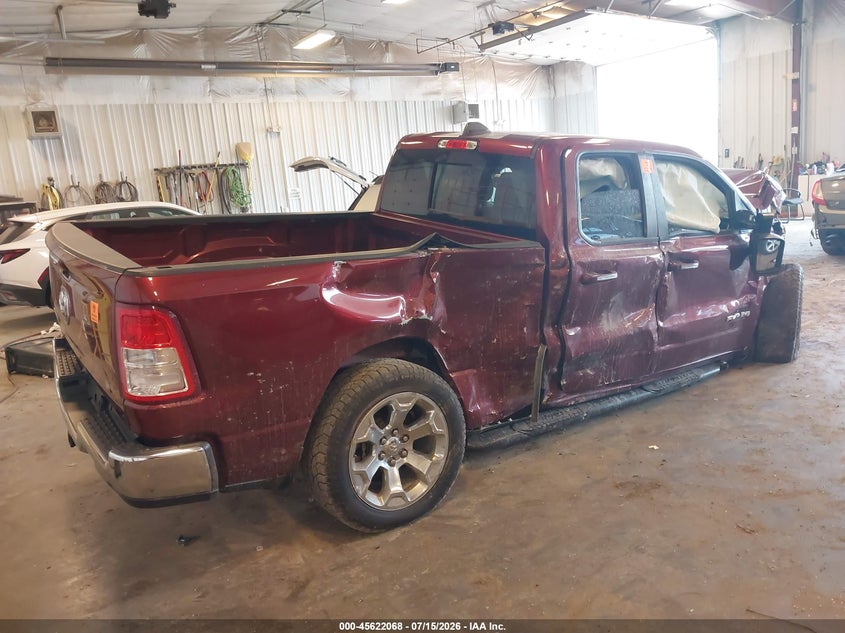 Vin: 1c6rrebt3ln373338, lot: 46120534, ram 1500 big horn  4x2 6'4 box 20204