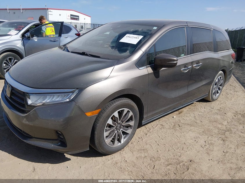 Vin: 5fnrl6h73mb001895, lot: 46120569, honda odyssey ex-l 20212