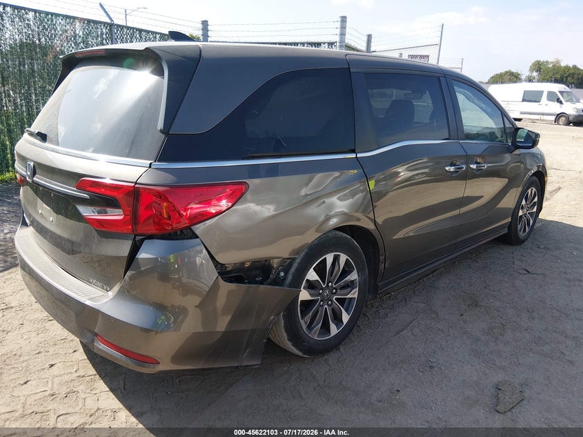 Vin: 5fnrl6h73mb001895, lot: 46120569, honda odyssey ex-l 20214