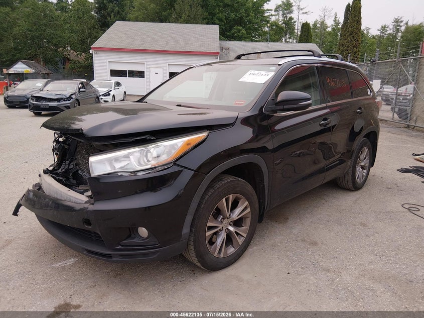 Vin: 5tdjkrfh7fs214022, lot: 46120601, toyota highlander xle v6 20152