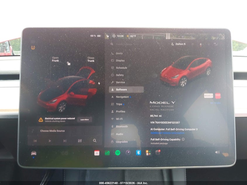 2022 TESLA MODEL Y auction photo 7