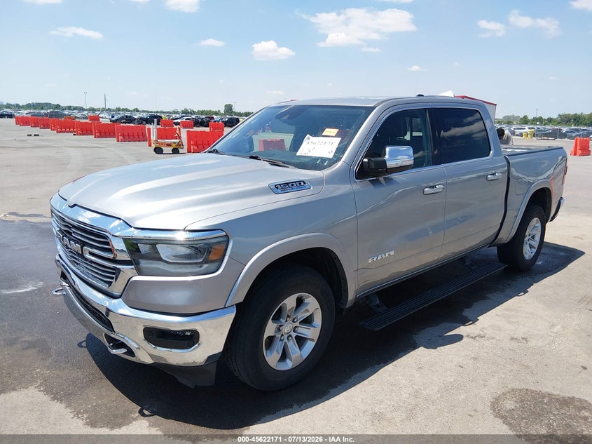 Vin: 1c6srfjt4nn131976, lot: 46120637, ram 1500 laramie  4x4 5'7 box 20222