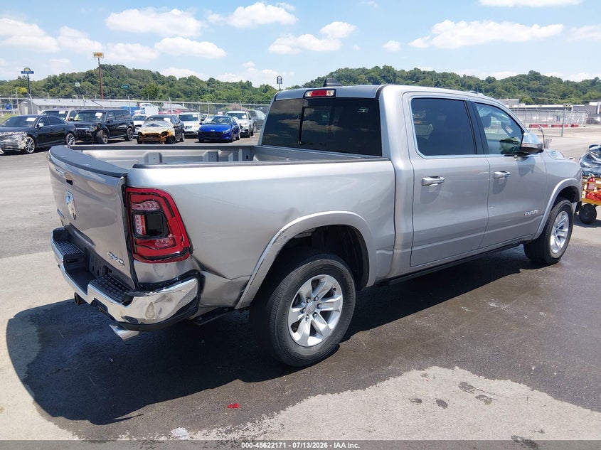 Vin: 1c6srfjt4nn131976, lot: 46120637, ram 1500 laramie  4x4 5'7 box 20224