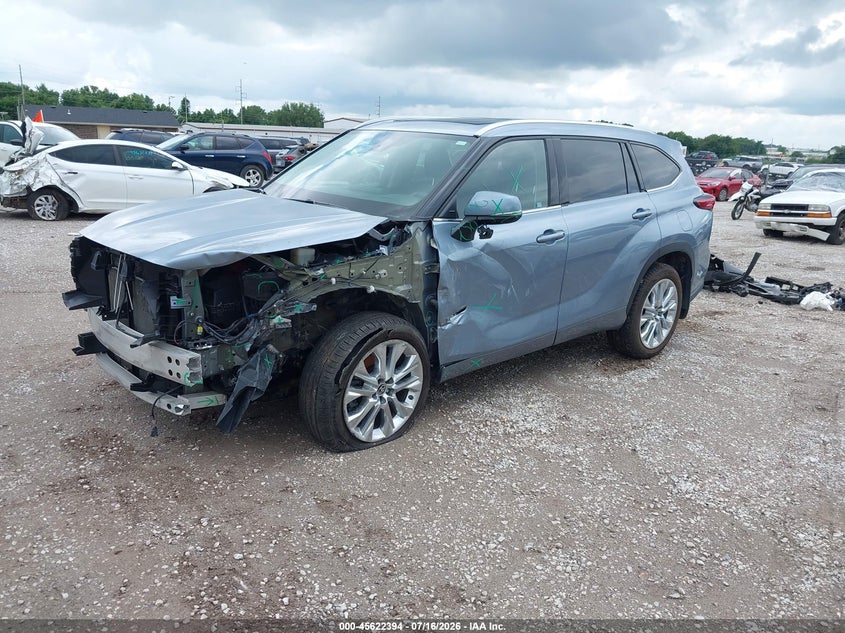 Vin: 5tddzrbh2ns220288, lot: 46120860, toyota highlander limited 20222
