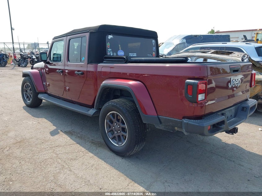 Vin: 1c6hjtfg8ml546868, lot: 46121271, jeep gladiator overland 4x4 20213