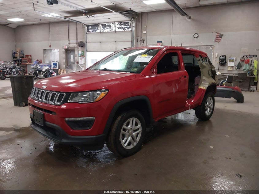 2018 Jeep Compass, Левый бок, IAAI, VIN 3C4NJDAB1JT398995 — фото 2