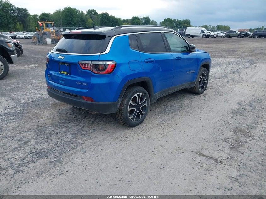 Vin: 3c4njdcb7nt159602, lot: 46121621, jeep compass limited 4x4 20224