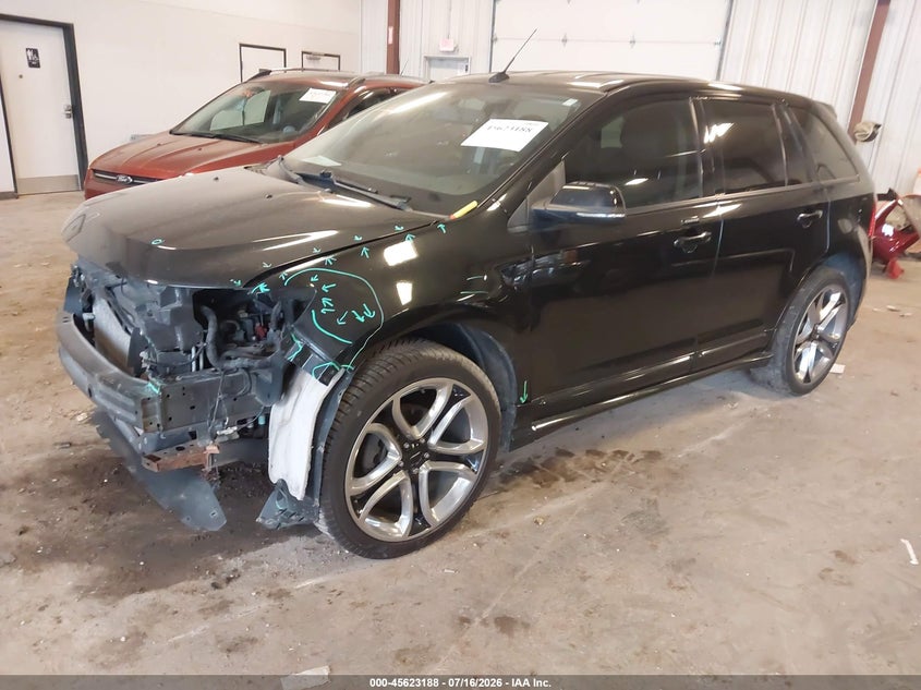 Vin: 2fmdk3ak1ebb30805, lot: 46121653, ford edge sport 20142