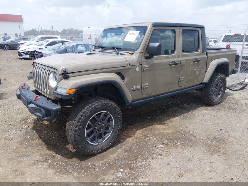 Vin: 1c6hjtfg2ll171333, lot: 46122128, jeep gladiator overland 4x4 20202