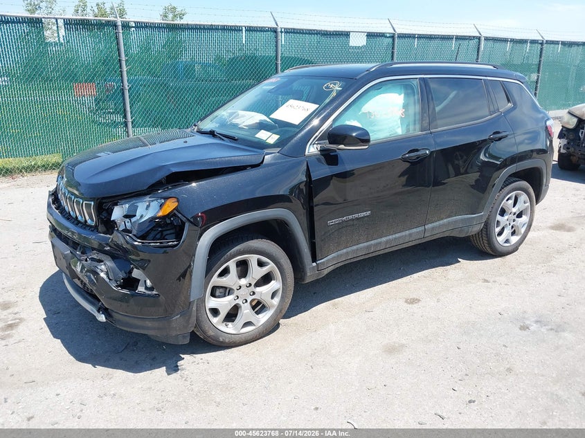 2022 Jeep Compass, Front End, IAAI, VIN 3C4NJDCBXNT116906 — photo 2