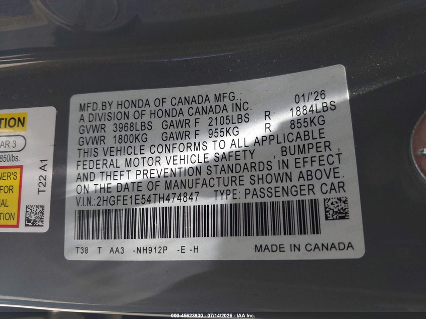 2026 HONDA CIVIC SI SEDAN — Photo 9