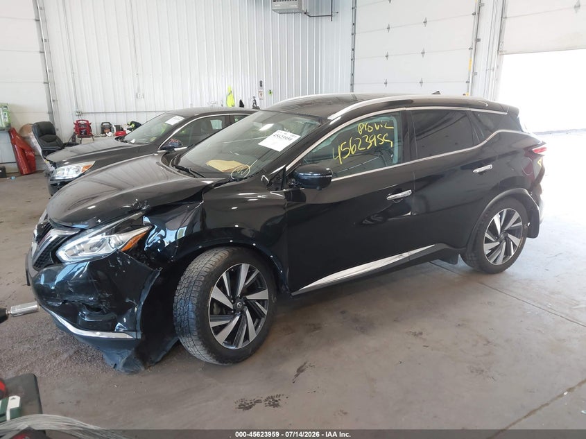 2016 Nissan Murano Platinum/S/Sl/Sv, Удар спереди, IAAI, VIN 5N1AZ2MH6GN137393 — фото 2