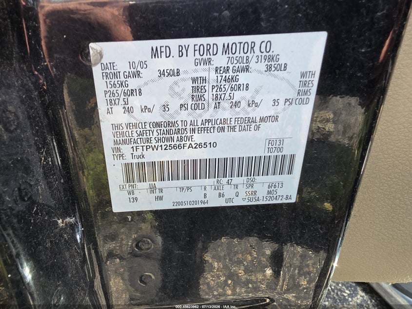 2006 FORD F-150 auction photo 8
