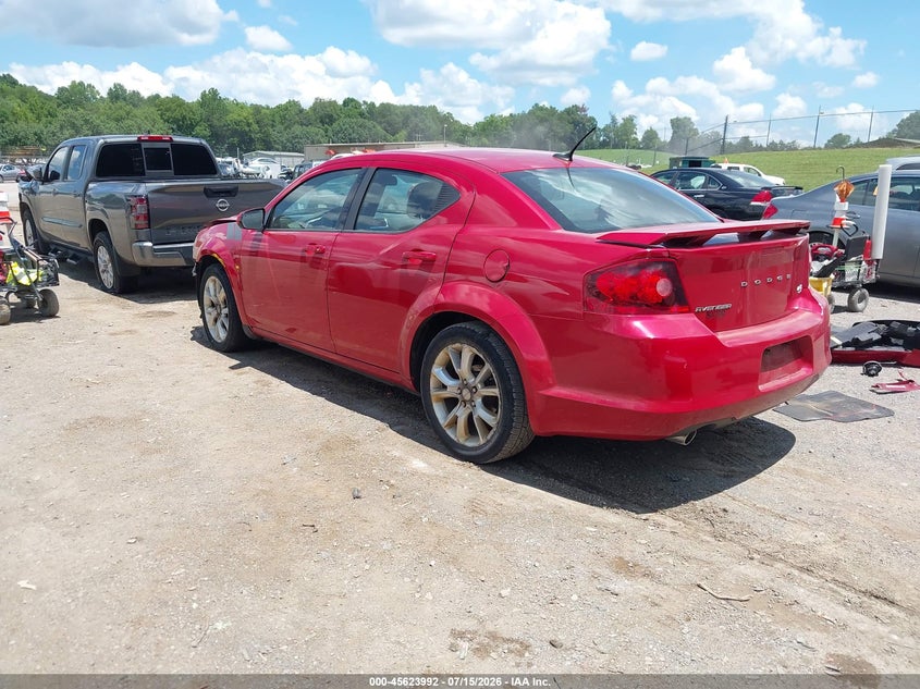Vin: 1c3cdzbg8en167494, lot: 46122458, dodge avenger r/t 20143