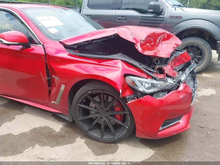 2018 Infiniti Q60 3.0T Red Sport 400 VIN: JN1FV7EL9JM630409 Lot: 45624152