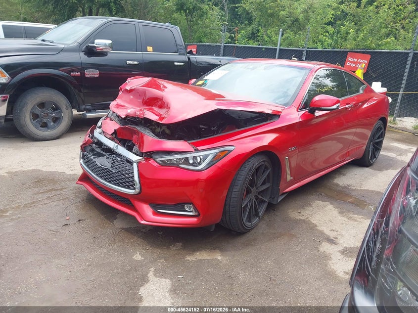 2018 Infiniti Q60 3.0T Red Sport 400 VIN: JN1FV7EL9JM630409 Lot: 45624152