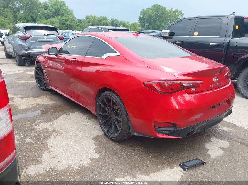 2018 Infiniti Q60 3.0T Red Sport 400 VIN: JN1FV7EL9JM630409 Lot: 45624152