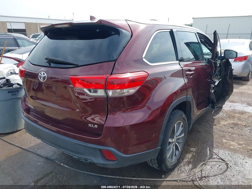 Vin: 5tdkzrfh9ks298483, lot: 46122677, toyota highlander xle 20194