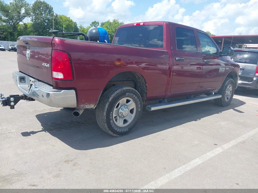 Vin: 3c6ur5cj2hg612188, lot: 46122717, ram 2500 tradesman  4x4 6'4 box 20174