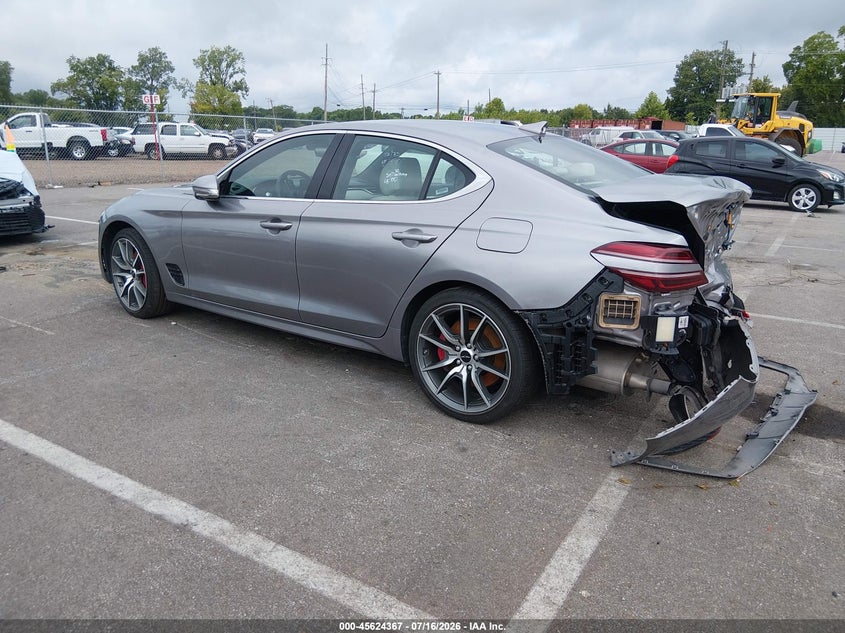 Vin: kmtg34sc9su155311, lot: 46122833, genesis g70 2.5t rwd 20253
