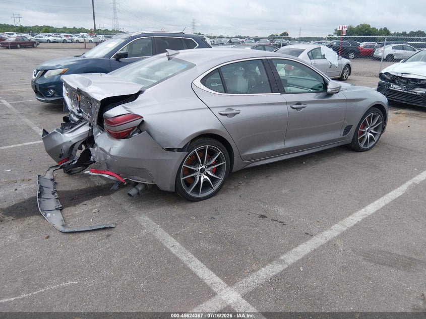 Vin: kmtg34sc9su155311, lot: 46122833, genesis g70 2.5t rwd 20254