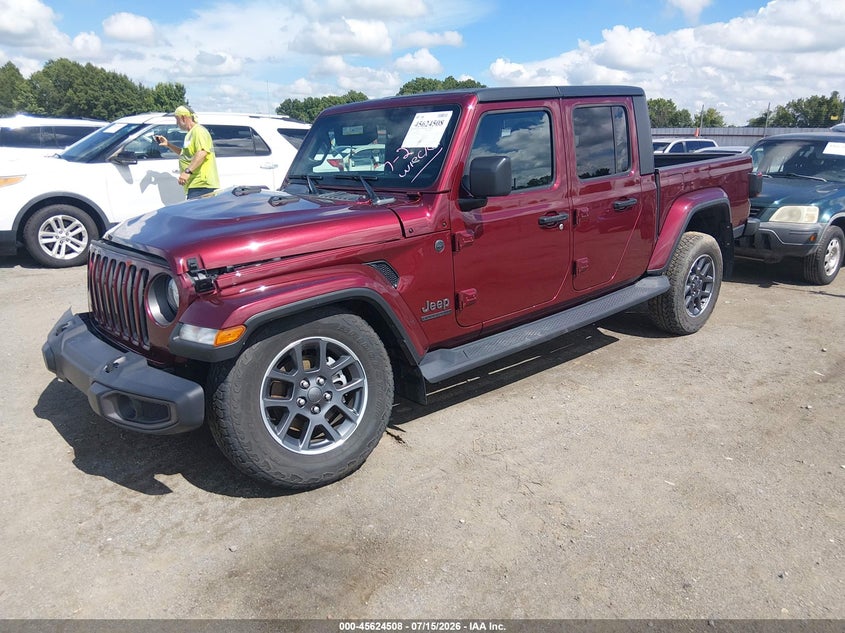 Vin: 1c6hjtag2ml518135, lot: 46122974, jeep gladiator 80th anniversary 4x4 20212