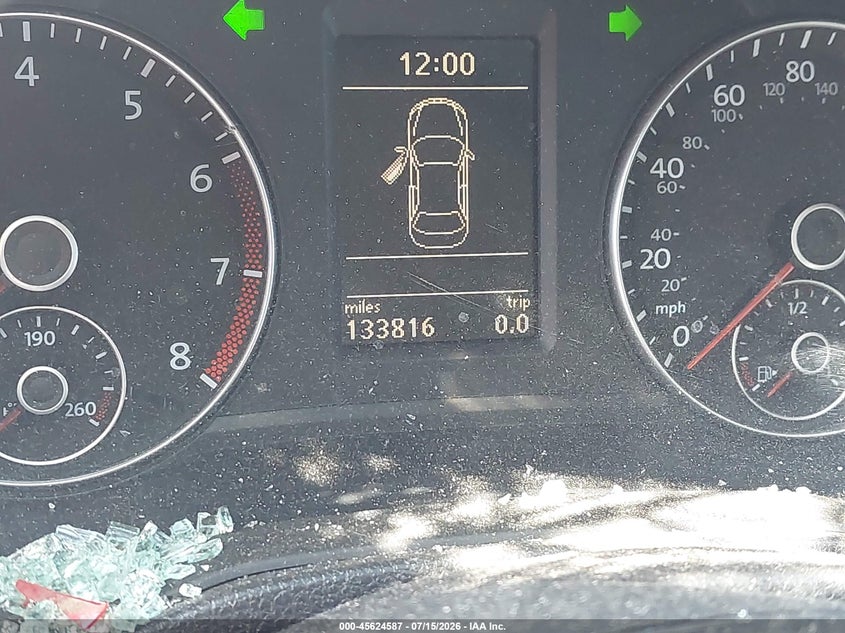 2012 Volkswagen Passat 2.5L Sel VIN: 1VWCP7A30CC057227 Lot: 45624587