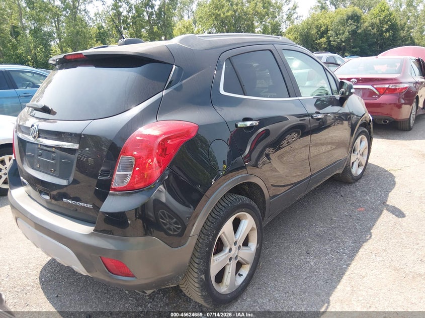 Vin: kl4cjbsb4fb267718, lot: 46123125, buick encore convenience 20154