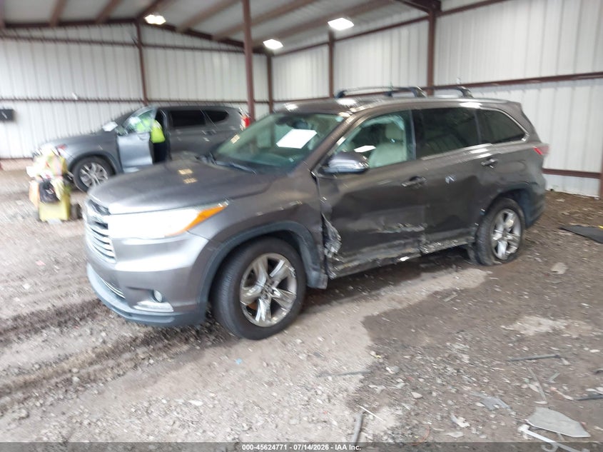 Vin: 5tdykrfh4gs128893, lot: 46123237, toyota highlander limited v6 20162